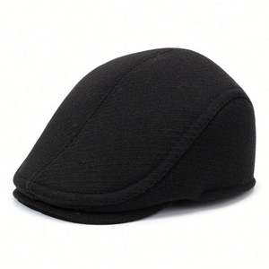 En gros, Bérets d'hiver pour hommes d'extérieur, chauds, en polaire épaisse, à rayures, avec cache-oreilles, style casquette Peaky et casquette Ivy pour hommes seniors - Product Image 6