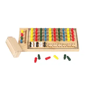 친환경 실내 어린이 지능 개발 코드 브레이커 체스 게임 다채로운 안전 선물 나무 체스 판 장난감 세트