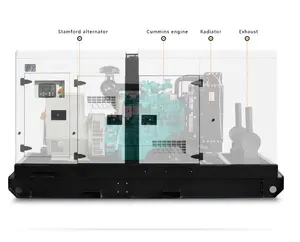 50HZ three phase 200 kw electric genset 250 kva silent diesel generator powered by Cumins engine 6LTAA8.9-G2