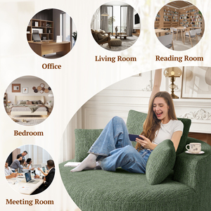 Sillón Moderno Extra Grande de 55 Pulgadas de Ancho, Sofá Circular Multifuncional Tipo Puff para Interiores, Sin Ensamblaje, para Hogar, Oficina, Hotel - Product Image 3