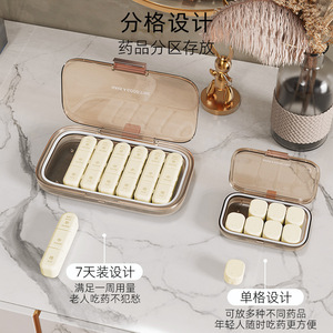 Pilulier portable pour usage quotidien, grande capacité, et boîte de distribution de médicaments pratique pour sept jours par semaine. - Product Image 3