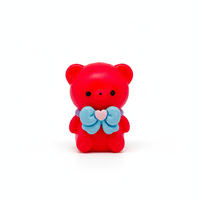 Jouets anti-stress en forme d'ours de couleur unie, mignons et créatifs, série nouvelle collection, vente chaude, pour la Saint-Valentin, vente en gros