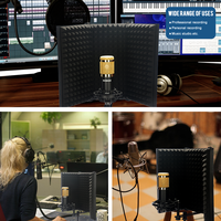 Microphone de studio, panneau d'isolation acoustique à cinq portes, panneau de réduction du bruit, anti-explosion
