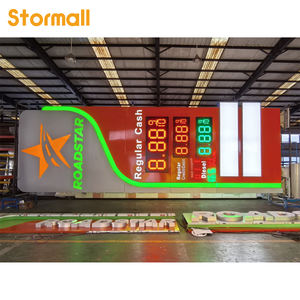 Pylône d'affichage numérique LED extérieur lumineux personnalisé double face IP65 pour station-service et station de remplissage de carburant - Product Image 6