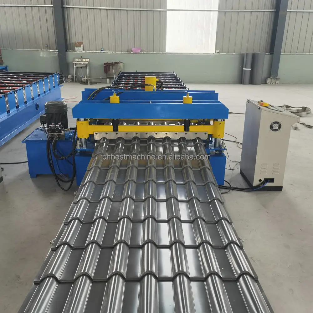 China Roof Manufacturing Metcopo Tiles Making Roll Forming Machine
