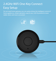 Sistema de Hogar Inteligente WiFi Universal Tuya, Control Remoto Inalámbrico RF con Emisor IR de 5V para Aire Acondicionado/TV/Ventilador/DVD