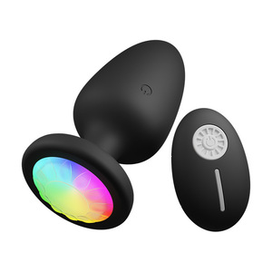 Kablosuz uzaktan kumanda Anal Plug LED ışık fiş Sextoy popo fiş külot vibratör bayanlara seks oyuncakları - Product Image 1