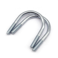 Boulon en U carré en acier inoxydable galvanisé à chaud de grade 10.9 sur mesure, collier de serrage en U pour tuyaux