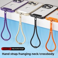 Lanière de téléphone 3-en-1 réglable anti-perte avec conception de dessin animé mignon Courroie de poignet durable pour le cou Accessoire de bandoulière portable