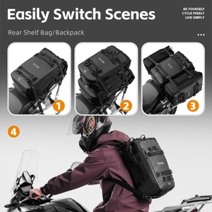 WEST BIKING 20L/30L Sac latéral arrière de grande capacité pour moto Sac de selle en cuir imperméable pour moto - Product Image 3