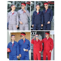 Uniforme de travail personnalisé gris rouge bleu foncé bleu de haute qualité Logo de couleur unisexe Custom Shop Miner Wear Work Factory Men Work Out Sets
