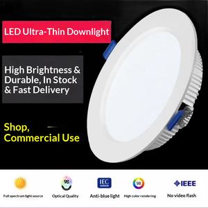 Luz <span class=keywords><strong>LED</strong></span> Empotrable de 3 <span class=keywords><strong>cm</strong></span>, Negra, de Aluminio, 3W, Ahorro de Energía, Ultra Brillante, para Vestíbulos y Proyectos Hoteleros - Product Image 2