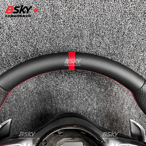 Convient pour <span class=keywords><strong>Mercedes</strong></span> Benz W204 W205 W211 W212 W222 W213 W218 <span class=keywords><strong>W219</strong></span> GLE GLA CLA <span class=keywords><strong>Volant</strong></span> en cuir amélioré - Product Image 3