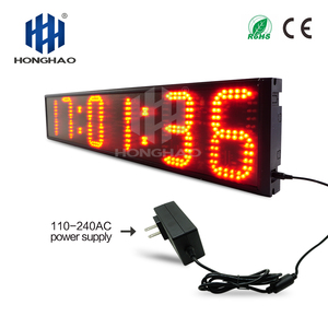 หางโจว Honghao อิเล็กทรอนิกส์6หลัก6นิ้วสีแดง <span class=keywords><strong>Led</strong></span> นาฬิกาจับเวลาดิจิตอลที่มีการนับถอยหลัง/Countup/นาฬิกาปลุก - Product Image 3