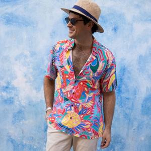 เสื้อเชิ้ตฤดูร้อนสำหรับผู้ชายปี 2023 ลายฮาวาย แขนสั้น สไตล์ชายหาด เสื้อฮาวายลำลองแบบสั่งทำ - Product Image 2