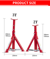Support de levage pliable en acier 3T, trépied de sécurité automobile avec réglage à 5 vitesses, support universel pour garage et atelier