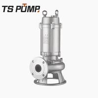 Pompe à eau usée centrifuge submersible électrique en acier inoxydable haute pression, matériau d'étanchéité en PTFE, anti-obstruction