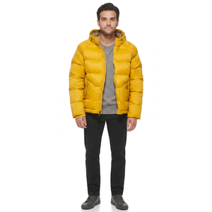Veste d'hiver matelassée pour homme FINER THREADS, couleur unie, respirante, séchage rapide, col montant, usage extérieur, poche avant, polyester/coton - Product Image 1