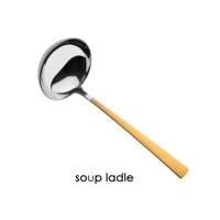Ensemble d'ustensiles de cuisine en acier inoxydable doré mat personnalisé, 7 pièces, louche, cuillère à spaghetti, cuillère à servir le riz, écumoire, support
