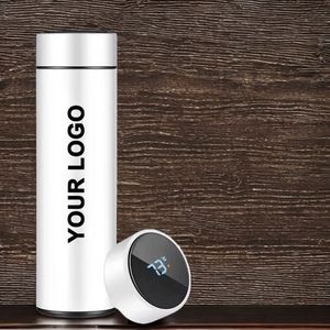 Promotion Corporate Activity Business Gift Custom Logo Vacuum Flask 304 Stainless Steel Temperature Display Water <b>Bottle</b> Cup - Product Image 1