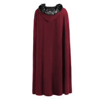 Cape gothique médiévale avec capuche double couche, costume de scène pour Halloween, cosplay, robe de templier croisé