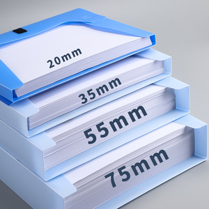 A4 <b>Plastic</b> Document Box 20 35 55 75mm Thickness Office Organizer Storage <b>Folder</b> File Box For Neatening And Financial Voucher - Product Image 1