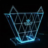 Acrylique Led Dj Booth Bar Table Mixer Contrôleur Système de Sons Équipement Sound Box Bass Haut-parleurs Lumière Laser DJ Table Disco Pion