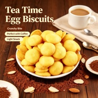 Biscuits ronds au goût de jaune d'œuf salé, procédé de cuisson original, saveur salée et sucrée, prêts à manger, collation, biscuit OEM