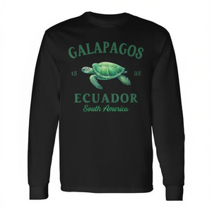 Camiseta de manga larga con estampado de tortuga de Galápagos, Ecuador, camiseta de viaje por Sudamérica - Product Image 2