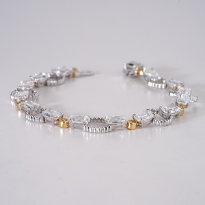 กำไลข้อมือทองคำแท้ 14K ประดับเพชรเลี้ยงในห้องปฏิบัติการสำหรับผู้หญิง เครื่องประดับหรูหราพร้อมเพชรระยิบระยับและดีไซน์สง่างามเหนือกาลเวลา - Product Image 2