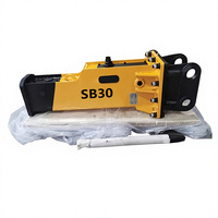 Marteau hydraulique SB30 pour la démolition du béton, compatible avec les excavatrices de 2,5 à 4,5 tonnes (SK25, SK30, SK35) - Pièces et accessoires