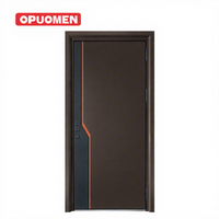 Porte d'entrée simple en aluminium au design moderne, meilleur service, prix bas, pour appartement, extérieur, hôtel, villa, cuisine, centre commercial