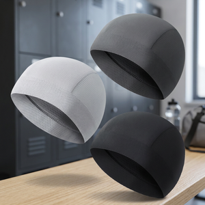 Bonnet en coton 100% pour homme, avec logo personnalisé, pour le cyclisme, la course à pied, le sport, extérieur, élastique, doublure pour casque de moto - Product Image 3