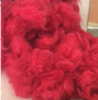 Fibre de polyester recyclé de haute qualité, fibres courtes, teinture unie, matériau de rembourrage pour usage industriel, pour le filage et le non-tissé, 1.4D à 20D