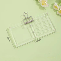 Palette d'aquarelles 15 grilles Mini boîte vide en acrylique transparente 15 couleurs Boîte de plateau de peinture de voyage en plastique