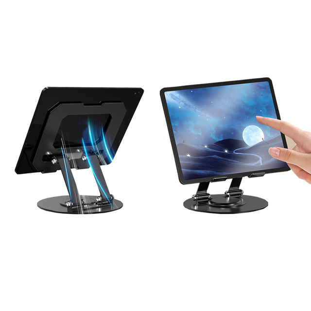 2024 New Trending Products Metal OEM Logo Tablet Holder Ergonomics Foldable Adjustable 360 Degree Rotating Laptop Stand for MC