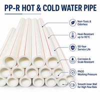 Meilleur prix pour tuyau PPR gris pour système de plomberie, tube en plastique PPR PN16, fabriqué en usine OEM, tuyau PPR pour eau chaude et froide