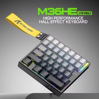 Tastiera da Gaming M36HE con Effetto Hall, 8000Hz, Scansione 128K, RT 0.01mm, 36 Tasti, Interruttore Magnetico Meccanico, RGB, Cablata, Tastiera a Una Mano