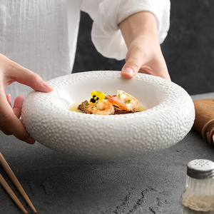 Assiette à soupe en céramique Plats Rond Apéritif Salade Dessert Soupe Démarreur Purée Plateau de Service Buffet Restaurant Vaisselle Vaisselle - Product Image 4