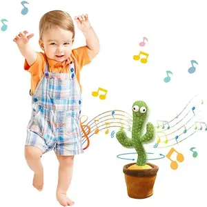 120 Songs Battery Interactive Kids Talking Plush Toy Shaking Cactus Toy Dancing And Singing