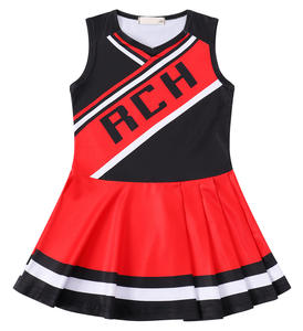 Disfraz de animadora <span class=keywords><strong>para</strong></span> niñas y niños, uniforme de animadora, vestido elegante de baile, Top corto con falda, <span class=keywords><strong>ropa</strong></span> a juego, conjunto de pompones - Product Image 4