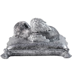 Urna conmemorativa para mascotas grabada personalizada con alas de Ángel para perro durmiente, contenedor personalizado para cenizas de mascotas para gatos y perros - Product Image 4