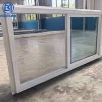 Fenêtre coulissante en PVC à double vitrage de conception américaine, cadre en PVC imperméable, vente en gros de fenêtres coulissantes en PVC pour bâtiments