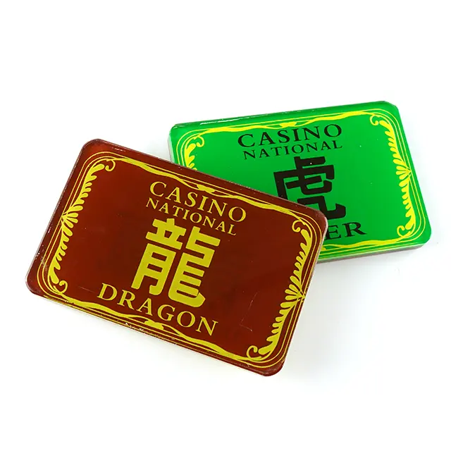 YH 140*92mm Acrylic Casino Markers Big Size Button Card For Entertainment Gaming