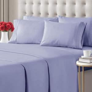 Cheap Luxury Soft <strong>Double</strong> Bed <strong>Sheets</strong> Sets Pillow Cases <strong>Fitted</strong> <strong>Sheet</strong> 100% Cotton Stitching Technology 400TC - Product Image 2