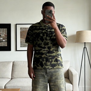 <span class=keywords><strong>Polo</strong></span> da Uomo Personalizzata all'Ingrosso per Pesca ed Escursionismo, Stile Camouflage, con Bottoni al Collo, Manica Corta, Asciugatura Rapida, Oversize, Estiva - Product Image 1