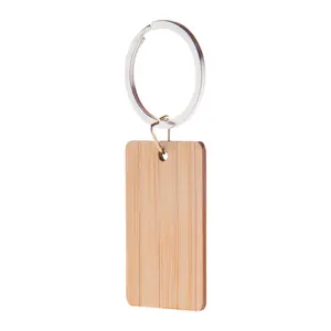 Porte-clés en bambou, merchandising durable - Product Image 2