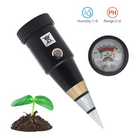 Testeur de sol portable 2-en-1 pour la mesure du pH et de l'humidité, sonde courte et pointue