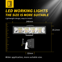 DXZ H-1B-SS-4-W+Y OE H1BSS4 12V-24V 6 pouces 24 LED 72W Phare de travail LED pour voiture certifié CE Garantie 1 an Adaptation universelle Antibrouillard