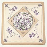 Tapis de jeu de Mahjong carré, motif floral vintage lavande, antidérapant, en caoutchouc, pliable, durable, portable, doux et insonorisant